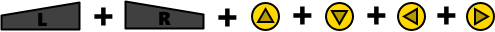L + R + all 4 C-buttons L + R + all 4 C-buttons