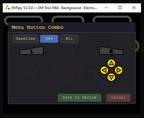 Menu button combo editor