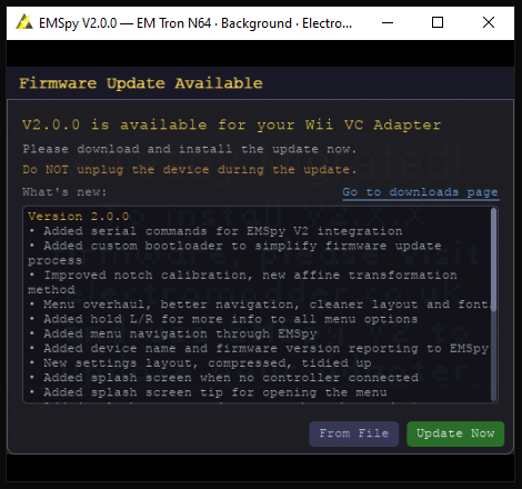 Firmware update progress