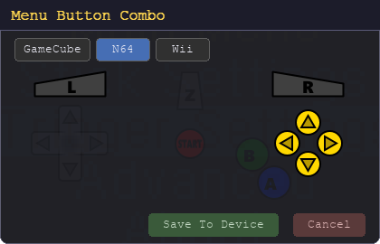 N64 menu combo