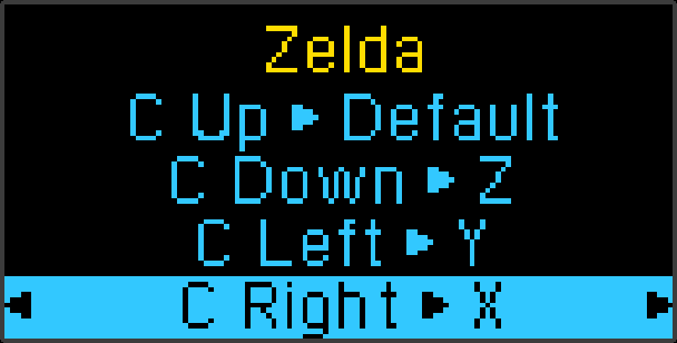 Map Buttons screen